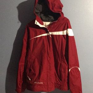 Columbia red winter coat jacket size xl